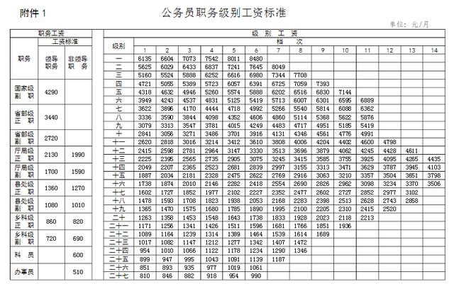 国家公务员职级级别全面概览