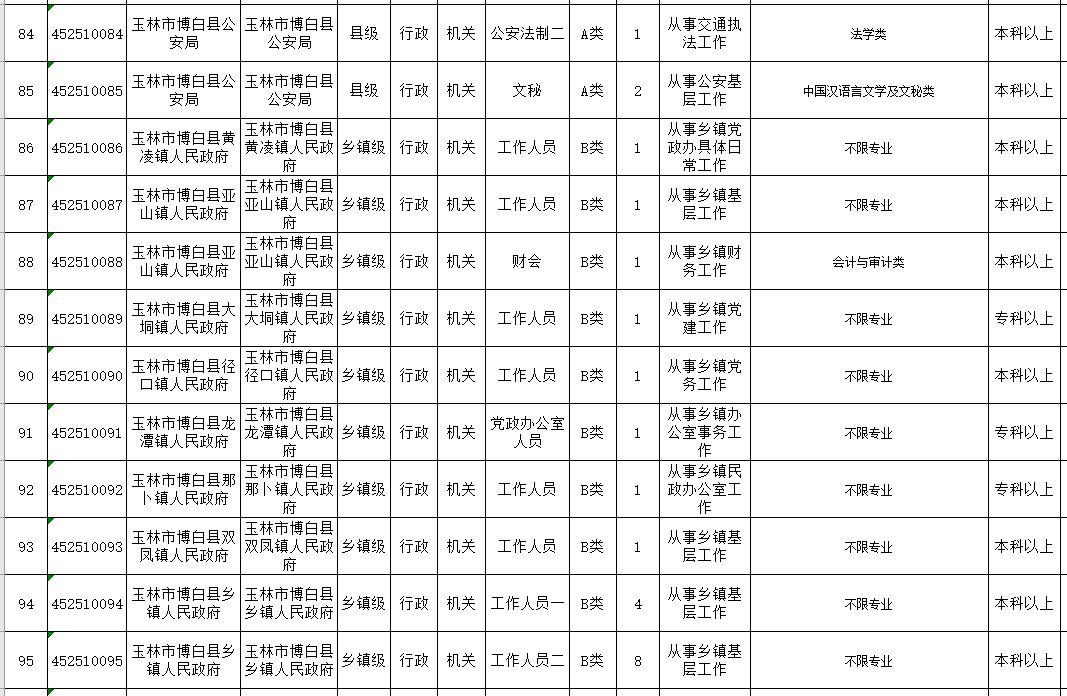 国家公务员招考岗位职位表概览及其重要性解析